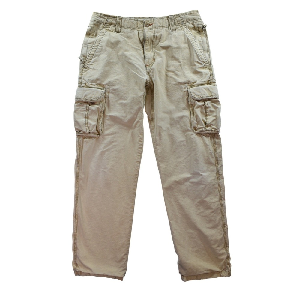 L.L Bean Vintage Khaki Cargo Pants Utility Workwear Trousers34x30
